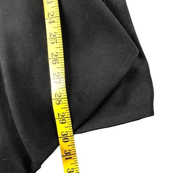 VTG Anne Pinkerton Black Long Cinched Waist Open Neck Vest 80s Retro - Picture 5 of 8